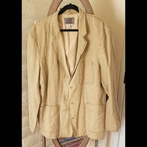THE TERRITORY AHEAD Linen and Silk Blazer XL